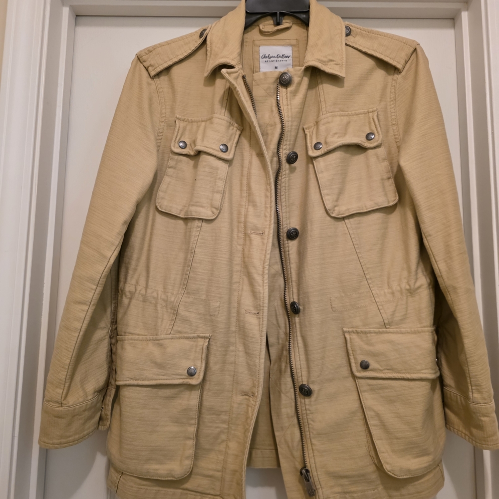 Chelsea DeBoer By Lily & Lottie Tan Utility Jacket for Women
